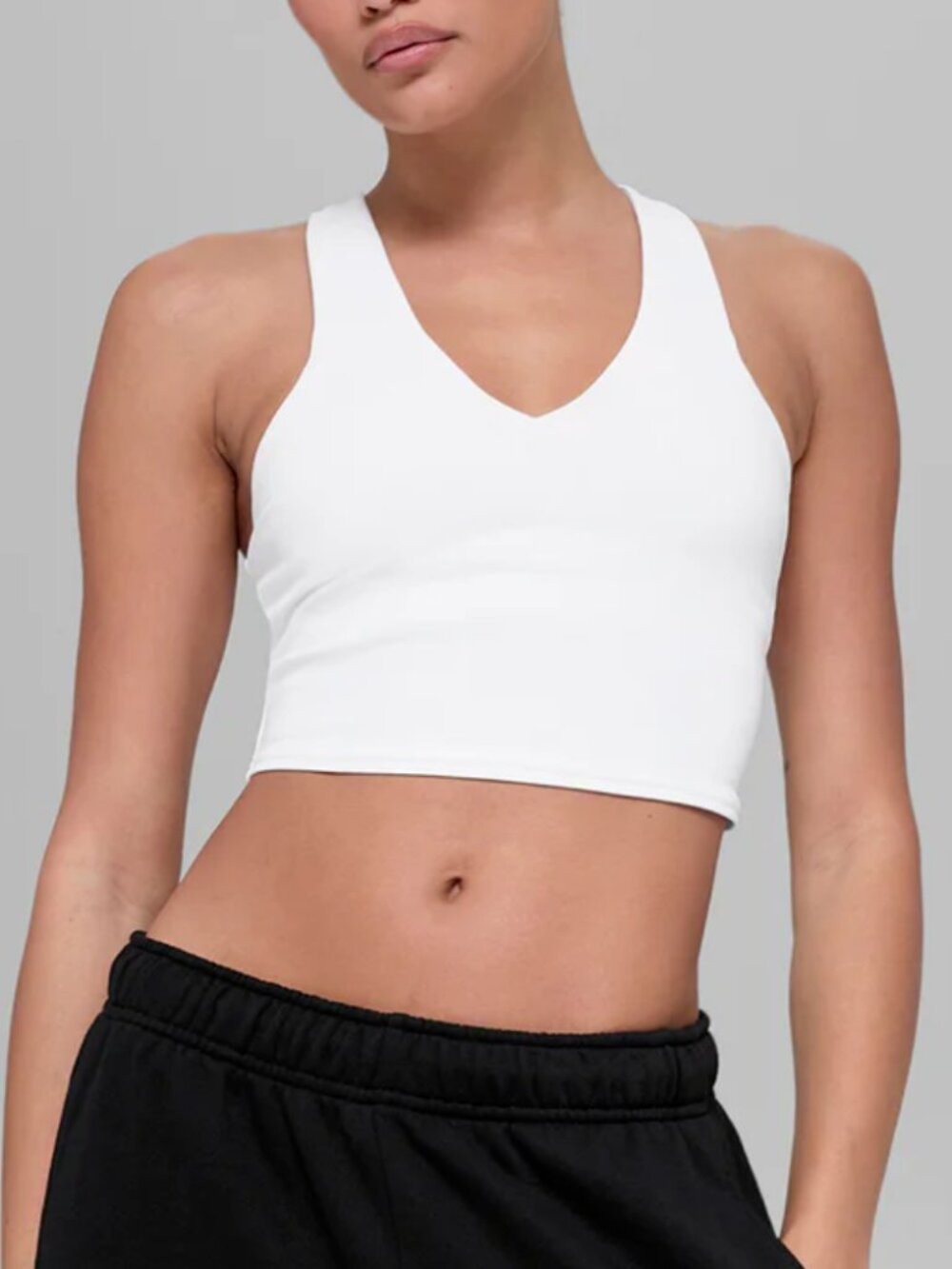 Alo Airbrush Real Bra Tank White Medium
